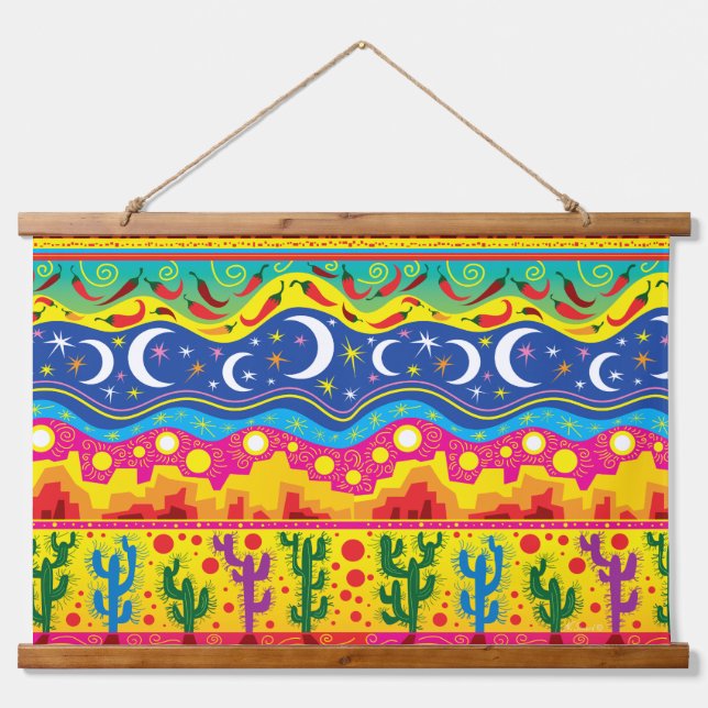 Brilliant Desert Motifs Hanging Tapestry (Front)