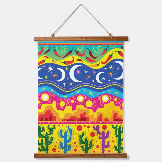 Brilliant Desert Motifs Hanging Tapestry (Front)