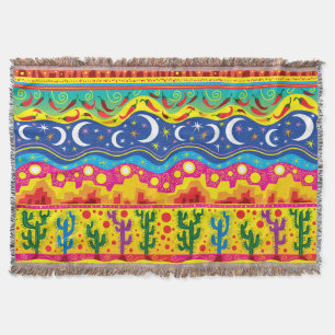 Brilliant Desert Motifs Throw Blanket