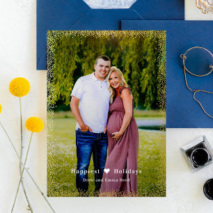 Brilliant Glow FOIL Custom Greeting Holiday Card