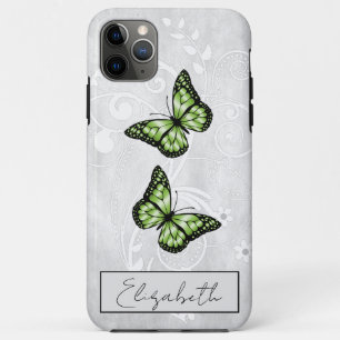 Brilliant Green Butterflies Case-Mate iPhone Case