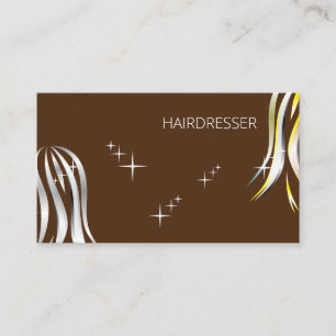 Brilliant Grey and Yellow Polite Hairstyle Business Card