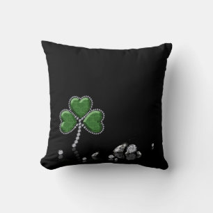 Brilliant Happy St. Patrick's Day Diamonds Cushion
