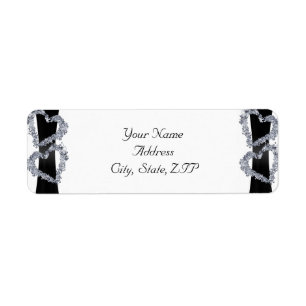 Brilliant Hearts: Black Ribbon and Diamond Hearts