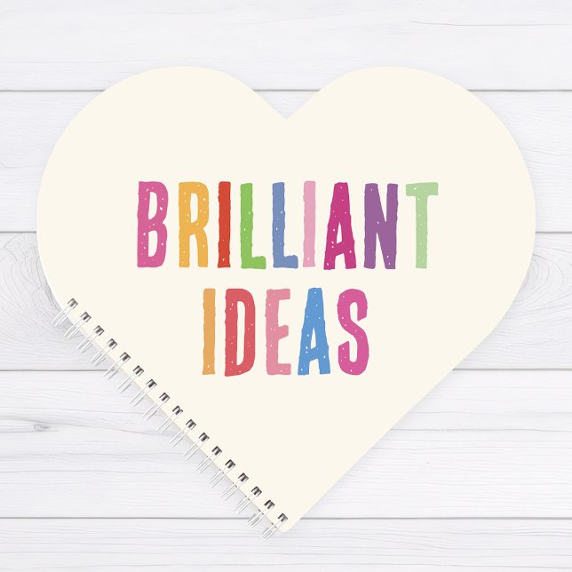 Brilliant Ideas Cute Heart Spiral Notebook (Creator Uploaded)