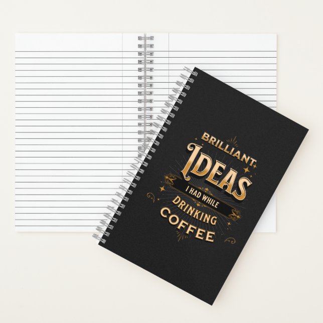 Brilliant Ideas I Had While Drinking Coffee Notebook (Inside)