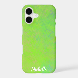 Brilliant Lime Green Artsy Marbling Personalised