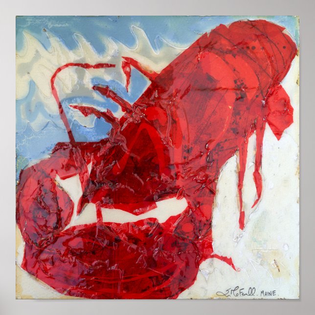 Brilliant Maine Lobster Poster (Front)