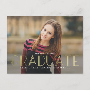 Brilliant Mind Graduation Announcement Postcard