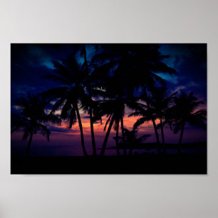 Brilliant Ocean Sunset Beach  Poster