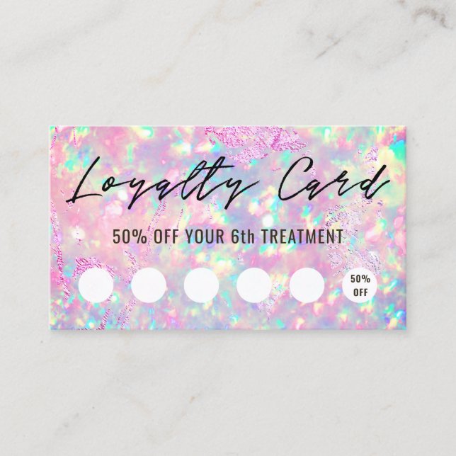 brilliant opal texture loyalty card (Front)