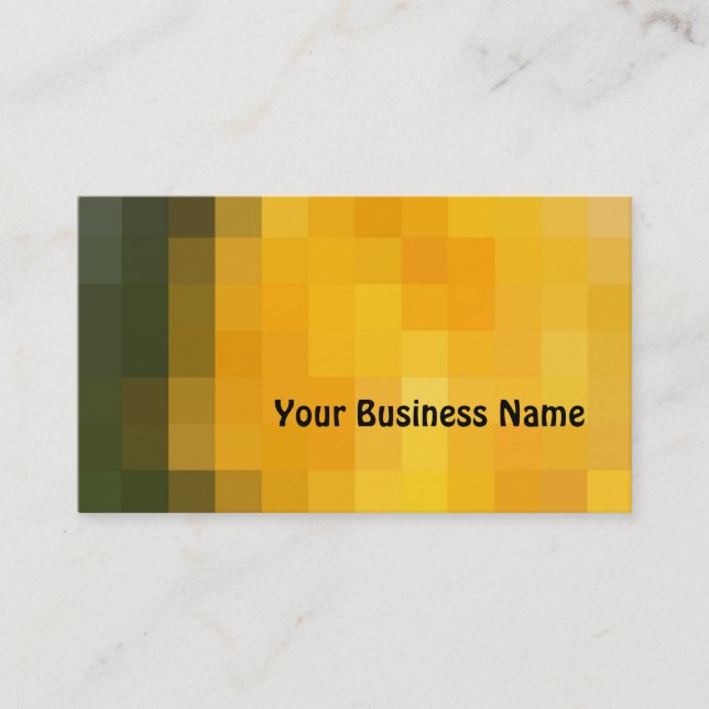 Brilliant Orange and Brown Abstract Business Card (Front)