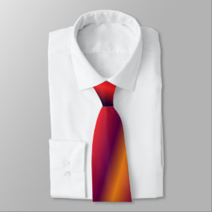Brilliant Orange and Purple Striped Tie