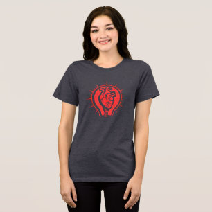 Brilliant Passion - Anatomical Heart Lightbulb Wom Tri-Blend Shirt
