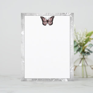 Brilliant Pink Butterfly Stationery