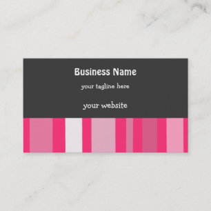 Brilliant Pink Stripes Business Card