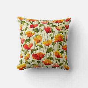 Brilliant Poppies Cushion
