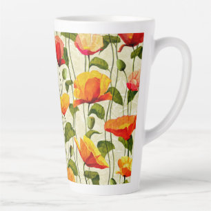 Brilliant Poppies Latte Mug