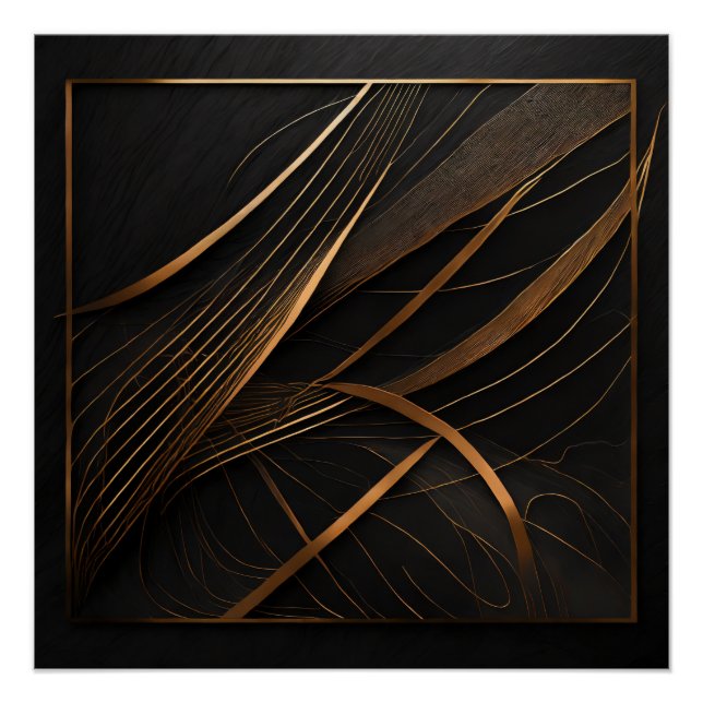 Brilliant Poster Copper Line on Black (Front)