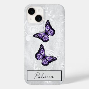 Brilliant Purple Butterflies Case-Mate iPhone 14 Case