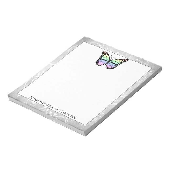 Brilliant Rainbow Butterfly Notepad (Rotated)
