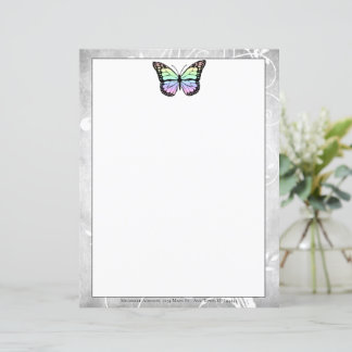 Brilliant Rainbow Butterfly Stationery