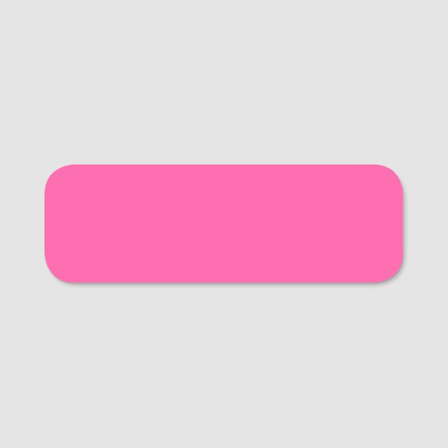 Brilliant rose  (solid colour)  name tag (Front)