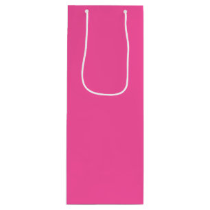 Brilliant rose (solid colour) wine gift bag