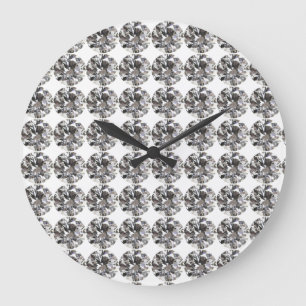 Brilliant Round Diamond Large Clock