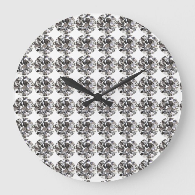 Brilliant Round Diamond Large Clock (Front)