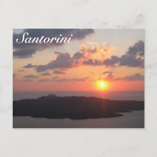 Brilliant Santorini Sunset Postcard