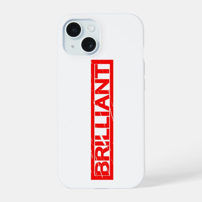 Brilliant Stamp iPhone 15 Case (Back)