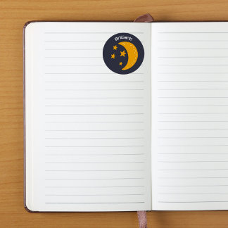 Brilliant Stars and Moon Space Stickers