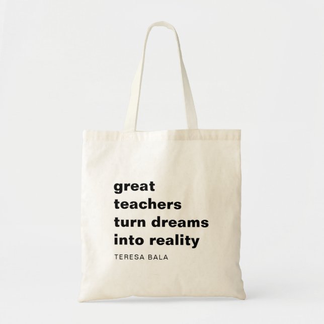 Brilliant Teacher Educator Appreciation Quote Tote Bag (Front)