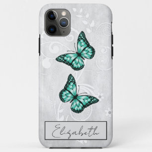 Brilliant Teal Butterflies Case-Mate iPhone Case