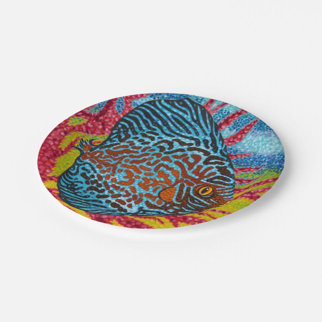 Brilliant Tropical Fish II Paper Plate (Angled)