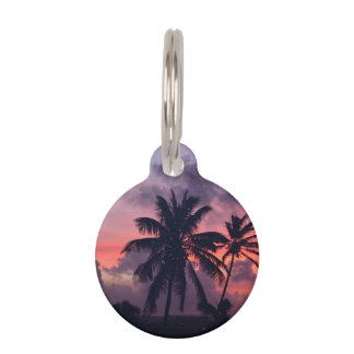 Brilliant Tropical Sunset Pet Tag