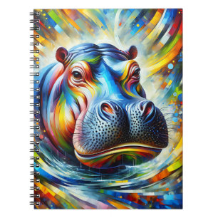 Brilliant Waterside Hippo Notebook