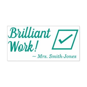 "Brilliant Work!" Assignment Grading Rubber Stamp