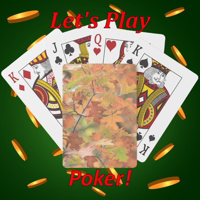 Brilliantly Colourful Fall Leaves Playing Cards (Creator Uploaded)