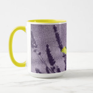 Brimstone Butterfly on a Purple Lavender Field Mug