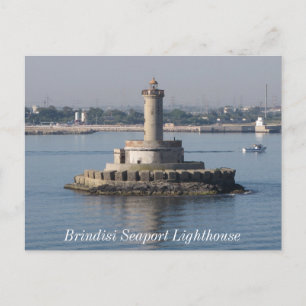 Brindisi Seaport Lighthouse Postcard