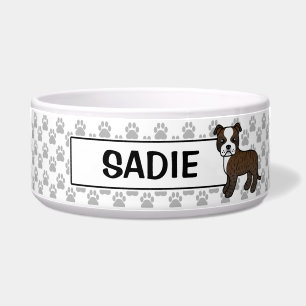 Brindle And White Staffie With Custom Name