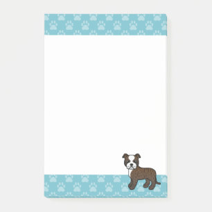 Brindle And White Staffordshire Bull Terrier Dog Post-it Notes