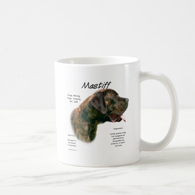Brindle Apricot Mastiff History  Coffee Mug (Right)