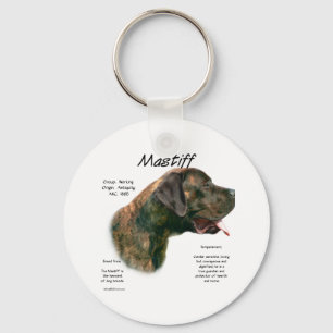 Brindle Apricot Mastiff History  Key Ring