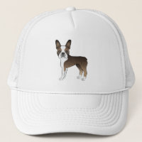 Brindle Boston Terrier Cartoon Dog Illustration