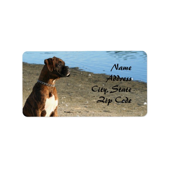 Brindle Boxer dog Address Labels (Front)