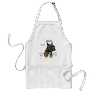 Brindle Boxer History Standard Apron