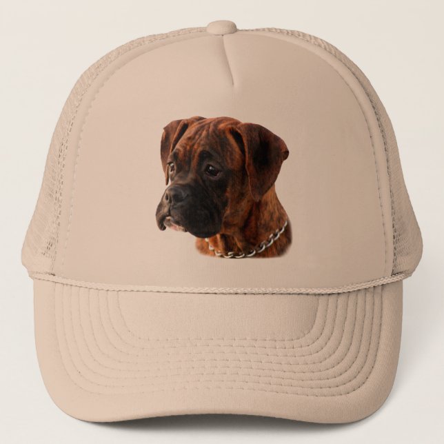 Brindle Boxer puppy Hat (Front)